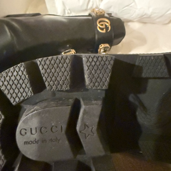 Gucci Trip Embellished Block Heel Chelsea Boots - Picture 8 of 9